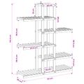vidaXL Stojan na rastliny Biela 93 x 25 x 114,5 cm