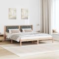 vidaXL Rám postele Tmavo šedá 160 x 200 cm Masívne borovicové drevo