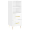 vidaXL Komoda lesklá biela 34,5x34x90 cm spracované drevo