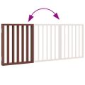 vidaXL Brána pre psa skladacia 3 panely hnedá 150 cm topoľové drevo