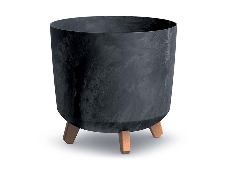 Kvetináč GRACIA TUBUS BETON EFFECT antracit 29,8cm