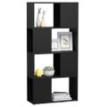vidaXL Knižnica/deliaca stena, sivá 60x24x124,5 cm, kompozitné drevo