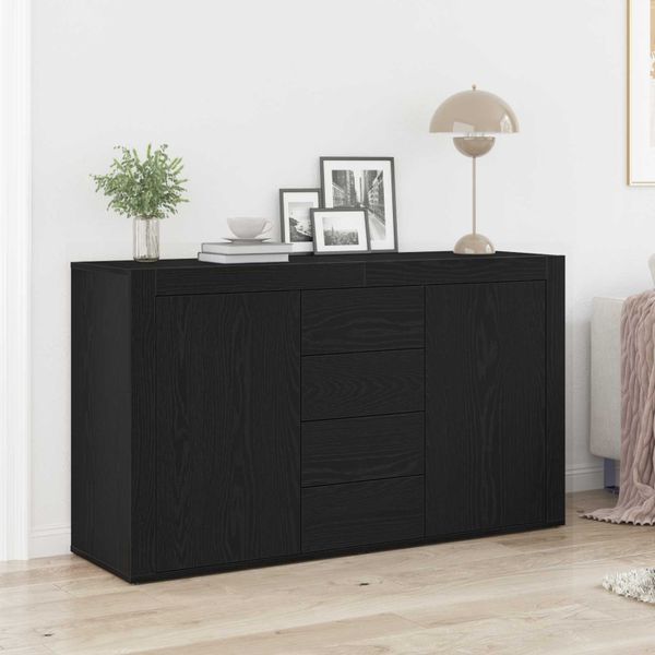 vidaXL Servírovacia skriňa so zásuvkou Čierny dub 120 x 36 x 69 cm