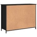 vidaXL Komoda čierna 100x35x75 cm kompozitné drevo