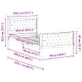 vidaXL Rám postele Tmavo šedá 100 x 200 cm Masívne borovicové drevo