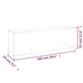 vidaXL TV skrinka dymový dub 100x24x32 cm spracované drevo