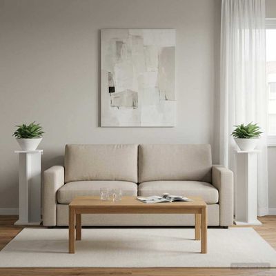 vidaXL Stojan na rastliny 2 pcs Biely 25 x 25,5 x 80,5 cm