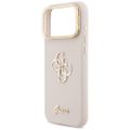 Puzdro Guess Grained Big 4G & Stand Camera pre iPhone 17 Pro Max ružové