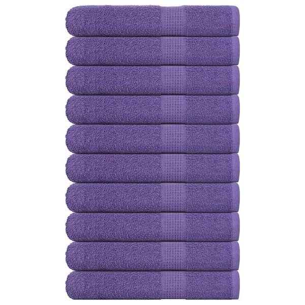 vidaXL Saunové osušky FROGN 10 ks fialové 80x200 cm 360 g/m²