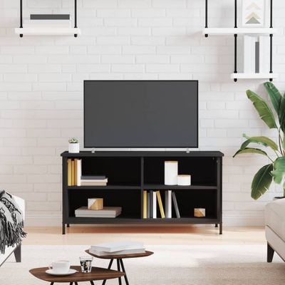 vidaXL TV skrinka čierna 100x40x50 cm spracované drevo
