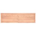 vidaXL Nástenná polica bledohnedá 180x50x(2-6) cm ošetrený masívny dub