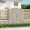 vidaXL Oblúkový gabionový kôš 6 ks 200x50x220/240cm pozinkované železo