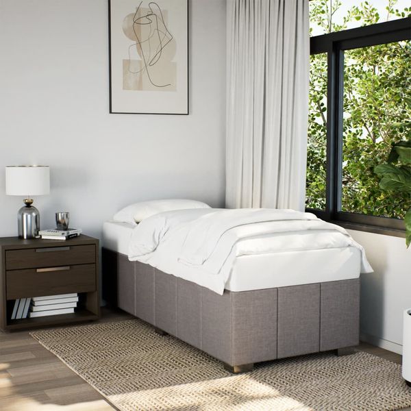 vidaXL Rám postele bez matraca Taupe 90x190 cm Látka