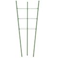 vidaXL Podpery pre záhradné rastliny s 3 krúžkami 5ks zelené 60cm oceľ