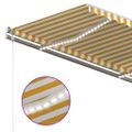 vidaXL Ručne zaťahovacia markíza s LED 4x3,5 cm žlto-biela