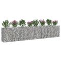 vidaXL Gabiónová vyvýšená posteľ 3 ks 400 x 50 x 80 cm Strieborná