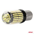 LED žiarovka CANBUS BA15S P21W R10W R5W 600lm 144SMD Biela 12V 24V AMiO-04473