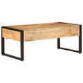 vidaXL Konferenčný stolík 100x54x40 cm mangovníkový masív a železo