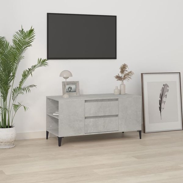 vidaXL TV skrinka betónovosivá 102x44,5x50 cm spracované drevo