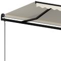 vidaXL Automaticky zaťahovacia markíza 500x350 cm krémová