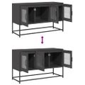 TV skrinka vidaXL Čierna 100,5x39x60,5 cm Oceľ valcovaná za studena