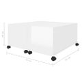 vidaXL Konferenčný stolík lesklý biely 75x75x38 cm drevotrieska