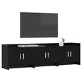 vidaXL TV skrinka 168 x 33 x 47 cm Čierny dub Kompozitné drevo