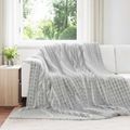 vidaXL Prikrývky na hodenie 6 ks Sivá 240 x 220 cm 7.71 kg Flís