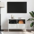 vidaXL TV skrinka biela 68x39x50,5 cm oceľ