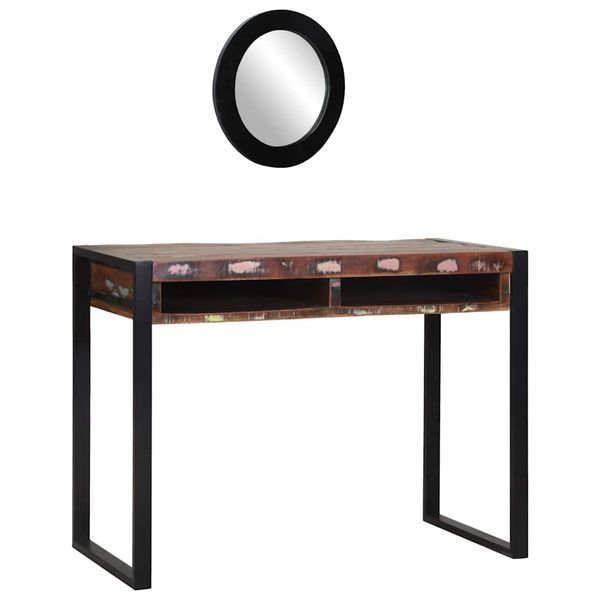 vidaXL Toaletný stolík Viacfarebný 100 x 50 x 75 cm Recyklovaný masív