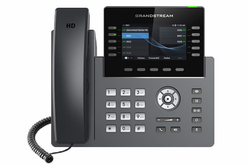 Grandstream GRP2615 SIP telefón, 4.3'' TFT bar. displej, 5 SIP účtov, 10 prog. hr., 2x1Gb, WiFi, BT