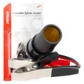 Adaptér pre zásuvku zapaľovača s krokosvorkami 12V 24V 15cm AMiO-03803