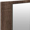 vidaXL LED kúpeľňová zrkadlová skrinka hnedý dub 100x12x45 cm