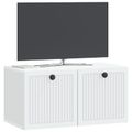 vidaXL Nástenná TV skrinka Biela 59,5 x 31 x 30 cm Kompozitné drevo