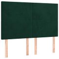 vidaXL Posteľný rám boxsping s matracom tmavozelený 140x190 cm zamat