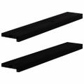 vidaXL Okenný parapet 2 ks hnedočierná 90x15x2 cm dubový masív