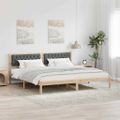 vidaXL Rám postele Tmavo šedá 200 x 200 cm Masívne borovicové drevo