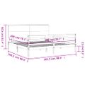 vidaXL Posteľný rám s čelom medovo-hnedý 200x200 cm masívne drevo