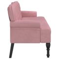 vidaXL Lavička s operadlom ružová 119,5x64,5x75 cm zamat