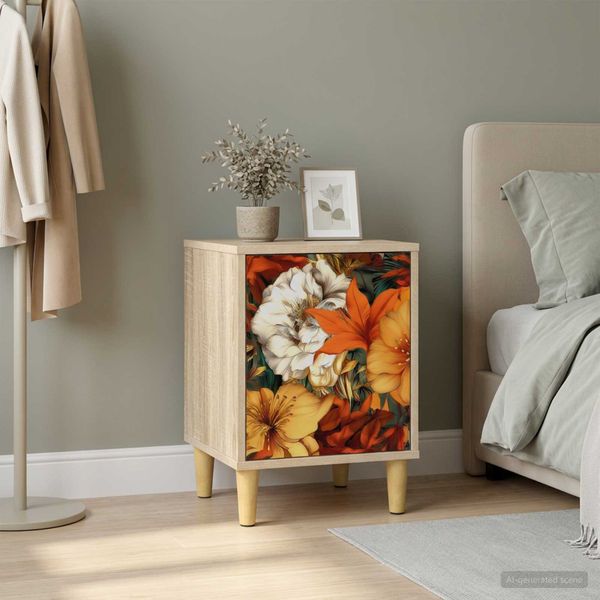 vidaXL Nočný stolík GENNEP Dub sonoma 36 x 33 x 50 cm Kompozitné drevo