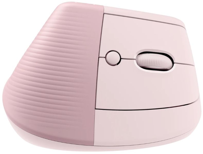 Logitech Lift Vertical Ergonomic Mouse - Dark Rose   Vertikálna myš, optická, 6 tlačidiel, bezdrátová, Bluetooth Myš, vertikálna, bezdrátová, optická, 4000dpi, 6 tlačidiel, Bluetooth, prijímač USB, ružová