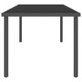 vidaXL Vonkajší jedálenský stôl antracitový 220x90x75 cm oceľ a sklo