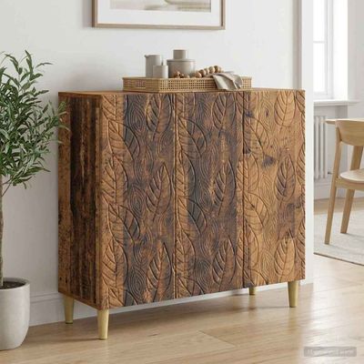 vidaXL Servírovacia skriňa Staré drevo 89 x 34,5 x 80 cm