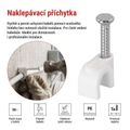 Príchytka káblu 6 mm, biela, balenie 50 ks / EMOS A2822