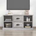vidaXL TV skrinka sivý dub sonoma 99,5x35,5x48 cm kompozitné drevo