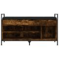 vidaXL Lavička na topánky dymový dub 105,5x32x57,5 cm kompozitné drevo