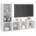 vidaXL TV skrinky 2 ks biele 107x35x37 cm drevotrieska