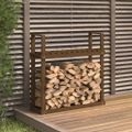 vidaXL Stojan na palivové drevo medový 110x35x108,5cm masívna borovica
