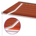 vidaXL Ručne zaťahovacia markíza s LED 500x300 cm oranžovo-hnedá