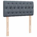 vidaXL Osmanský rám postele s matracom tmavosivá 90x200 cm zamat